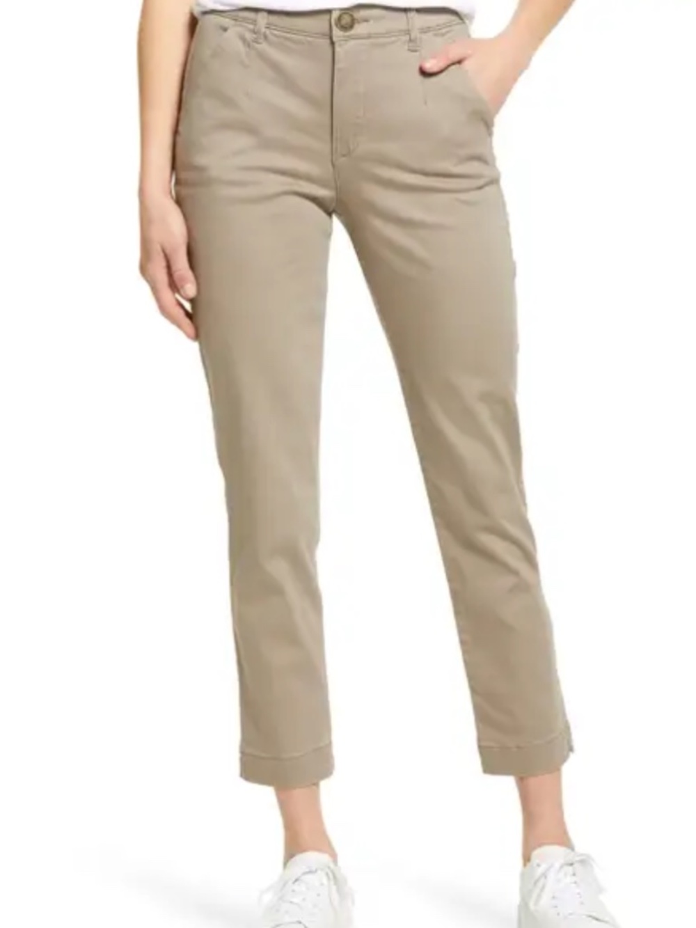 Wit & Wisdom Stretch Cotton Pants Khaki Sz 4